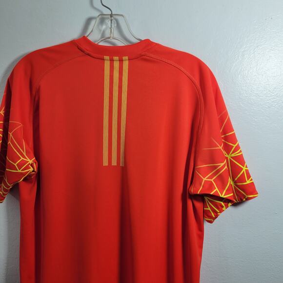 Adidas Men's Orange Climalite T Shirt Size XL 101225-1222 - Picture 5 of 6